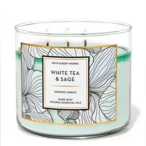 Bath and Body Works White Tea & Sage Three Wick Candle
